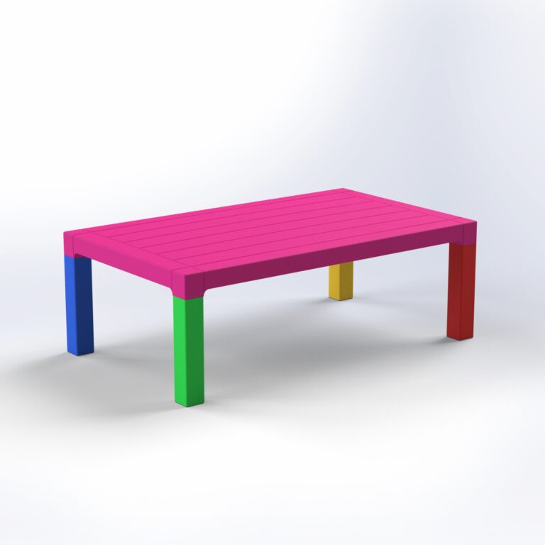 Milano | Rectangular Large Kids Table 125*75*43