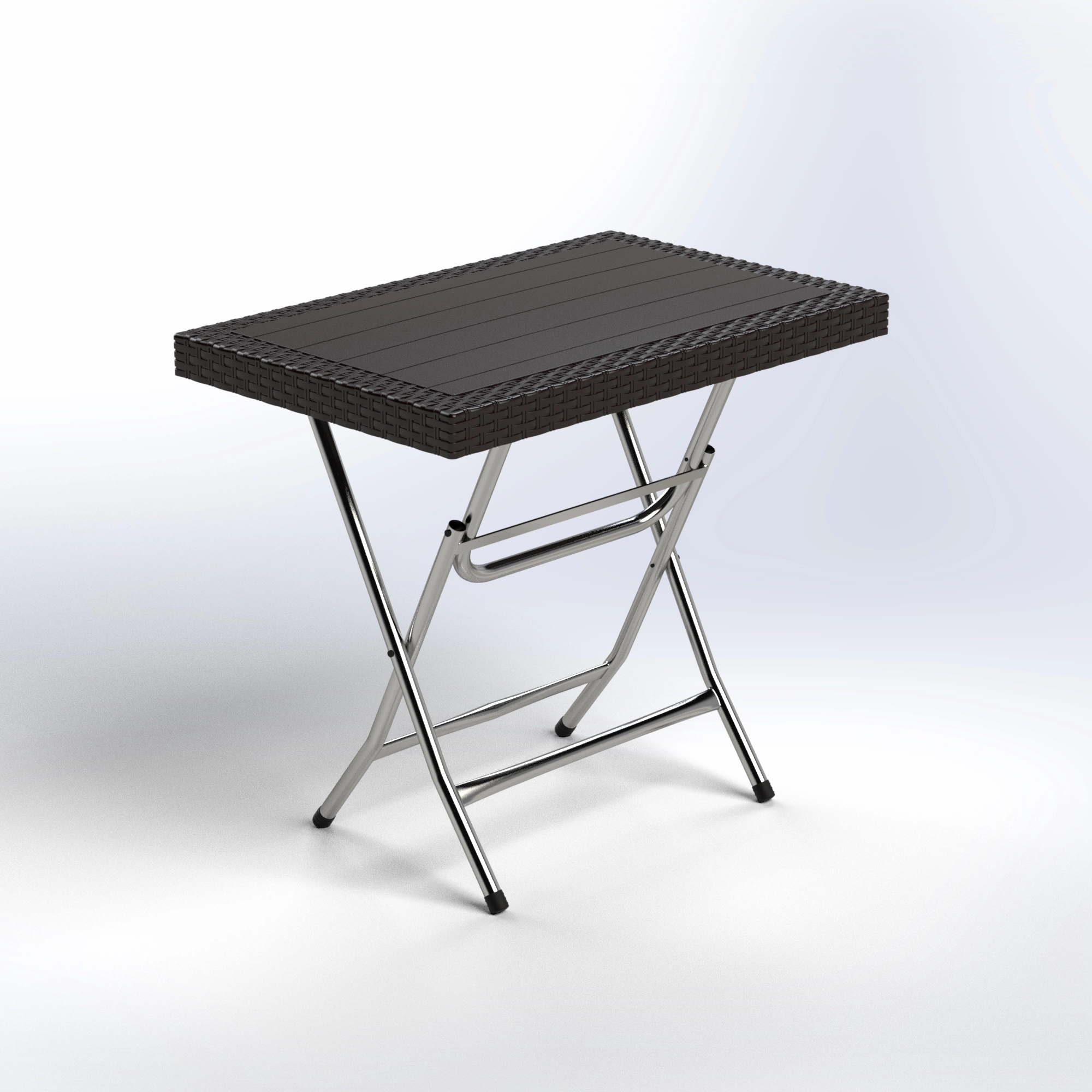 Complex | Rectangular Rattan Foldable Table | 85*55*75