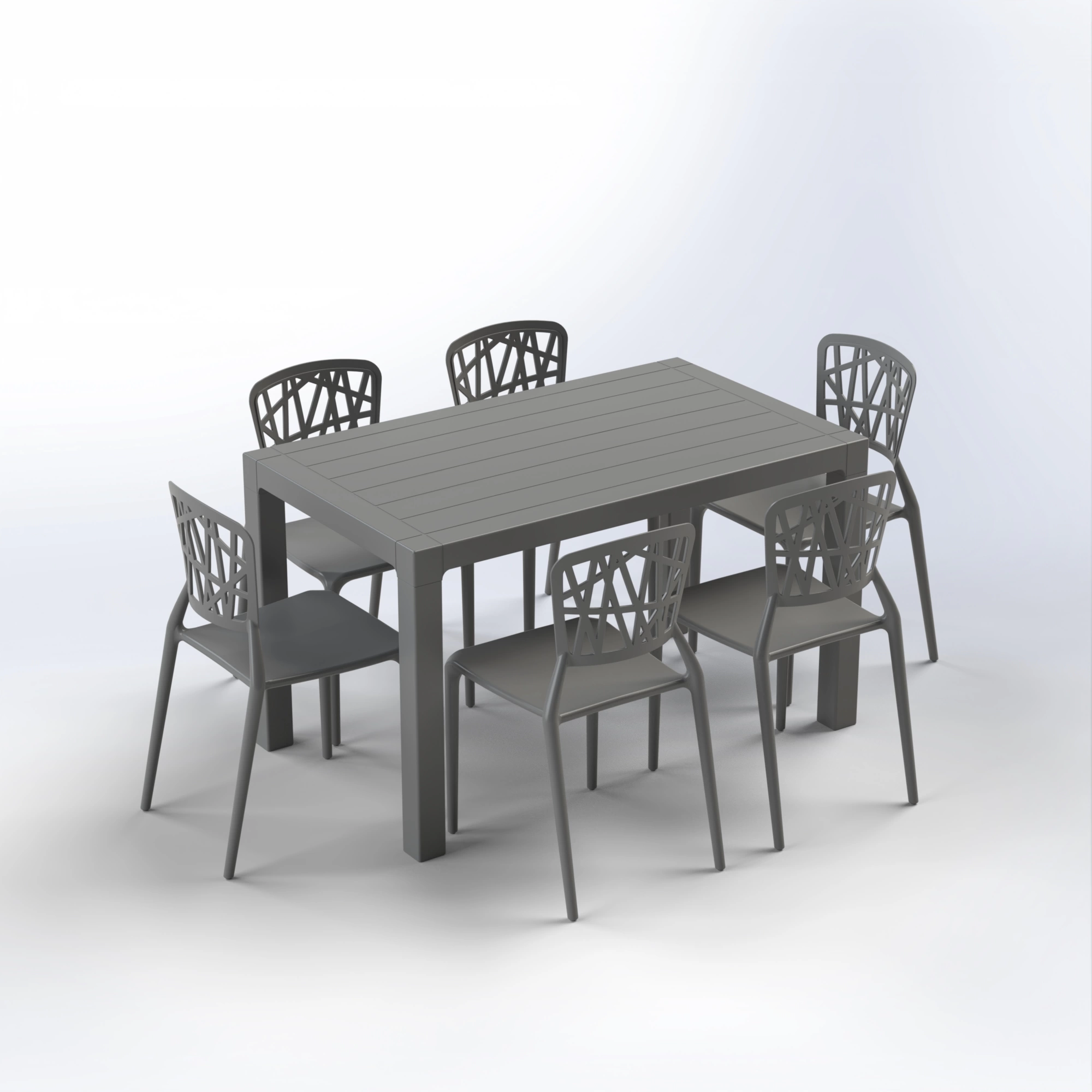 Batroun Set | 6 Chairs with Table