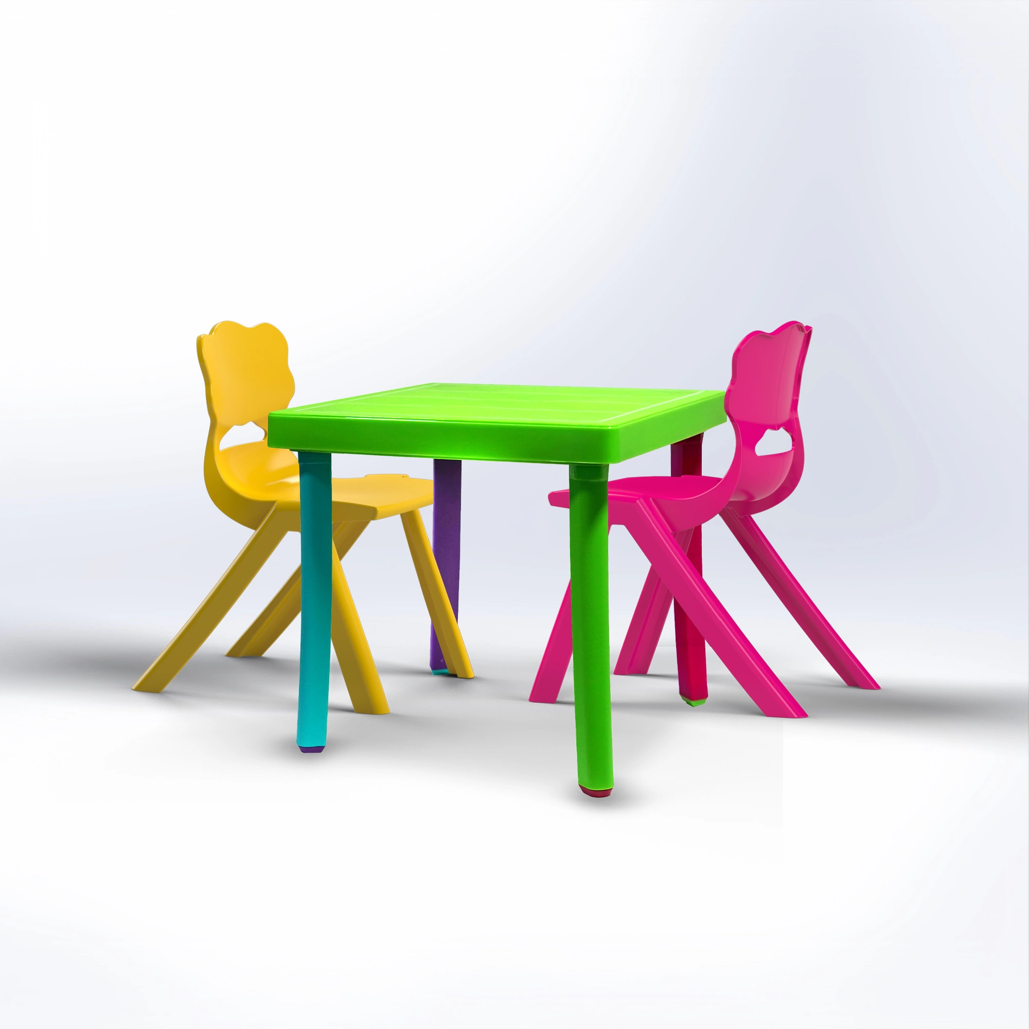 Kids Set | Square Table & 2 Chairs